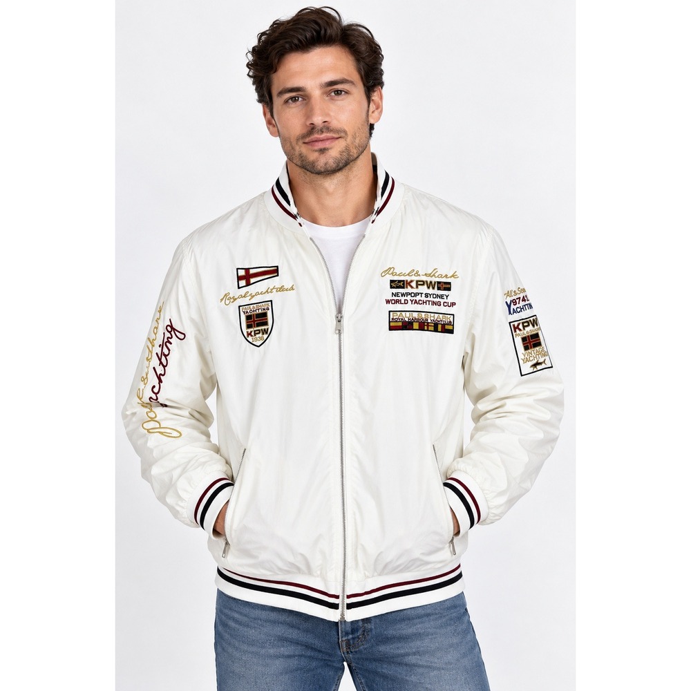 Paul & Shark Yachting KPW World Yachting Cup Jacket Mens XL White Embroidered